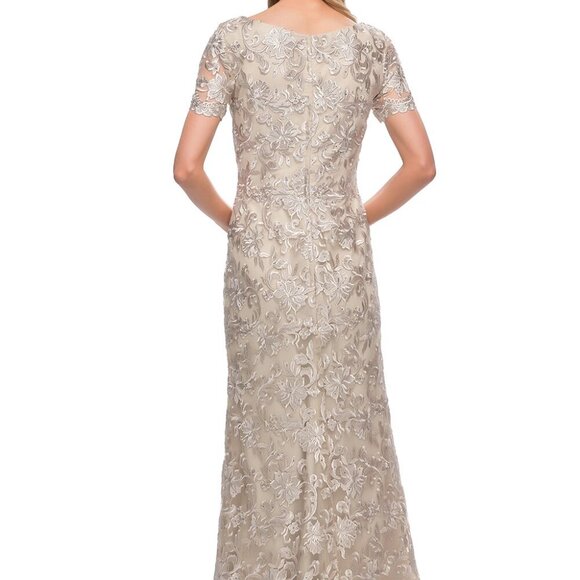 SALE NWT La Femme 29161SC Mother of the Bride Dress Champagne Size 8 - Picture 3 of 6